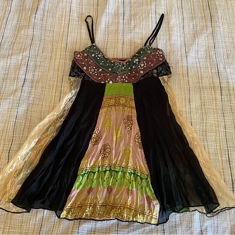 Vintage Multicolor Patchwork Tank Top